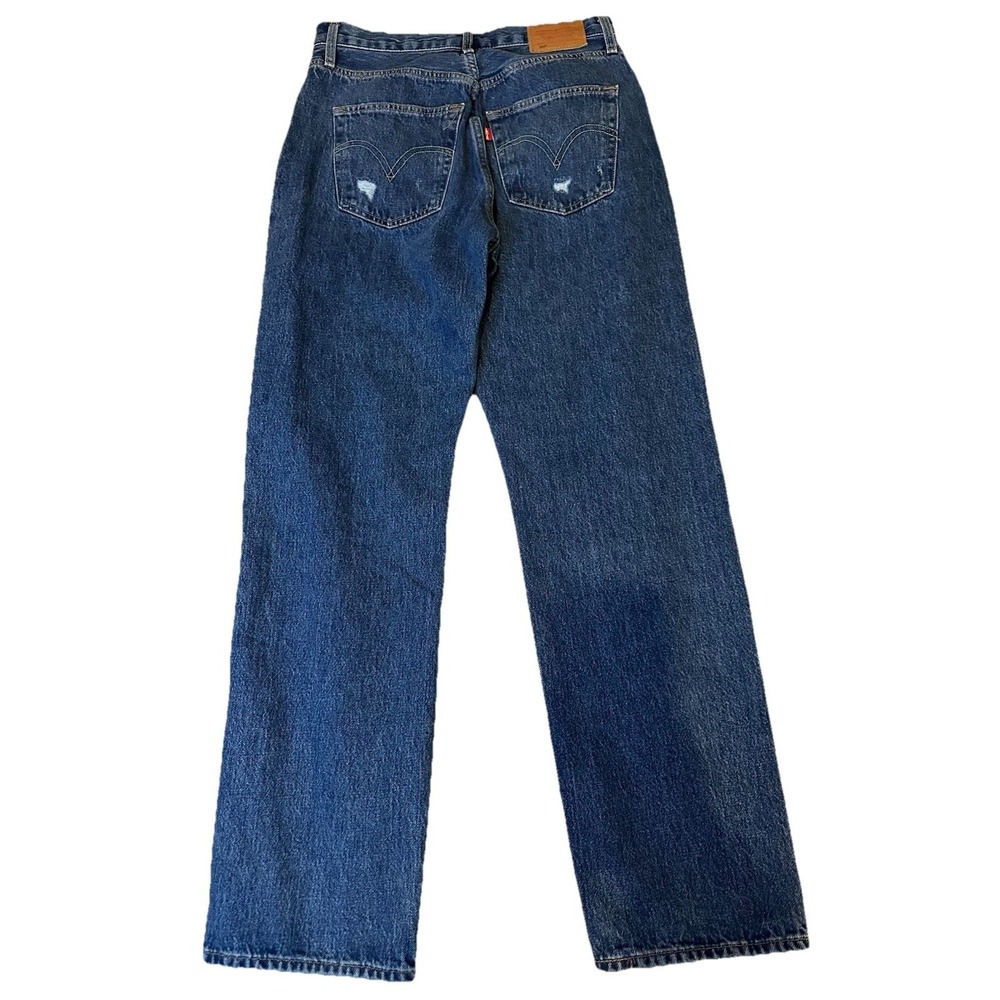 Levi's Women's 501 Mid Rise Button Fly Distressed Straight Leg Size 26 - Picture 7 of 10